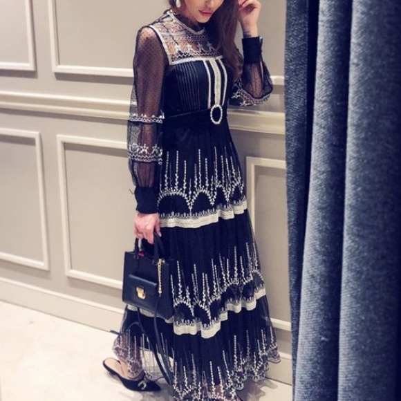 Zara Dresses Zara Embroidered Tulle Dress Poshmark